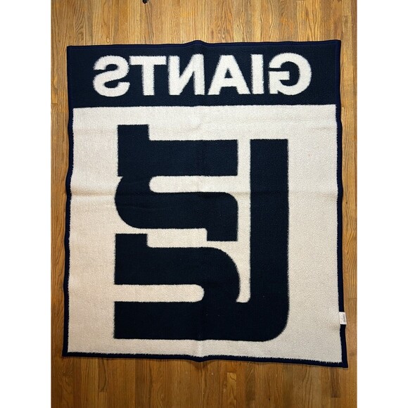 Vintage Biederlack New York Giants NFL Throw Wall Blanket 55x47" Football - Picture 5 of 10